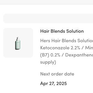 upscale hair growth serum via "hims & hers"